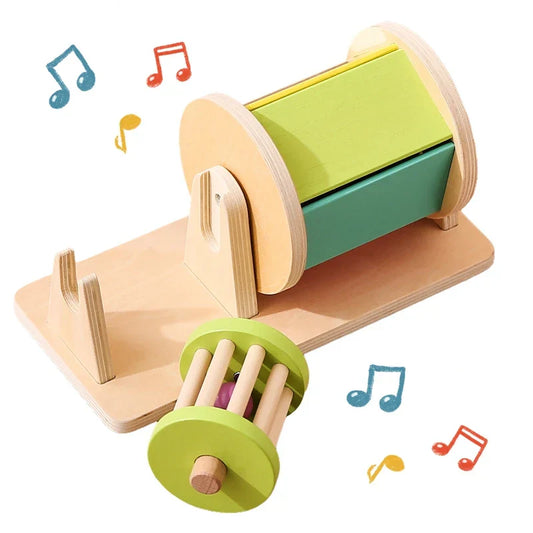 Sensory Drum™ – Colors & Shapes Game - Wooden Montessori Toys