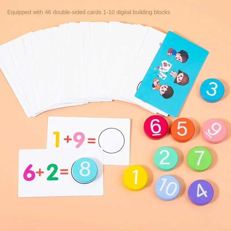 Math Tokens™ - Counting & Solving - Arithmetic Cards Children