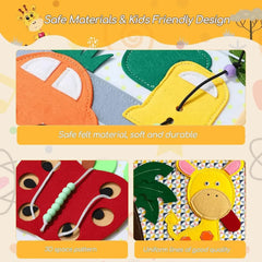 Sensory Toddler Book™ – Feel & Discover - Felt Book Animals