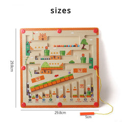 Magnetic Maze™ - Colorful Counting Fun - Wooden Magnetic Puzzle