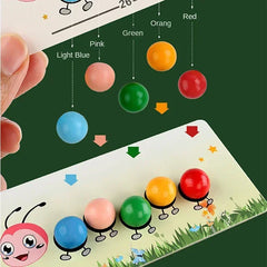 Wooden Clip Beads™ – Colorful Moving Fun with Caterpillar – Color & Motor Skills Toys